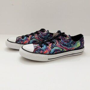 Converse Chuck Taylor All Star Low Oil Slick Satin Swirl Youth Size 3 NWT